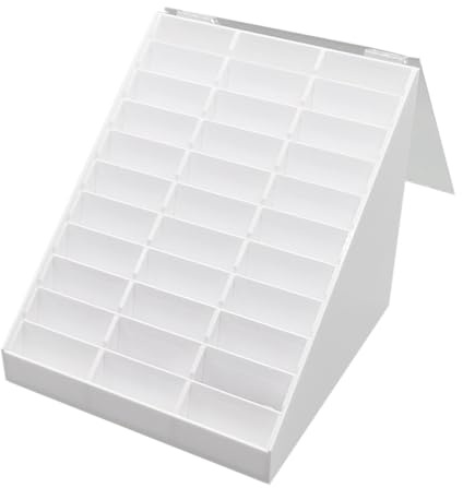 VICASKY Boîte de Présentation de Nail Art Taille Standard Transparente pour Salon de Manucure Étudiants et Usage Personnel Rangement D’échantillons de Vernis à Ongles