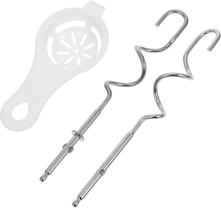 FUNNETOYU Crochets Pétrisseurs En Acier Inoxydable 304 Et Mini-fouet De Rechange Pour Batteur Électrique, Accessoires Compatibles Universels, Kit Cuisine Polyvalent Pour Pâtisserie Et Mélange