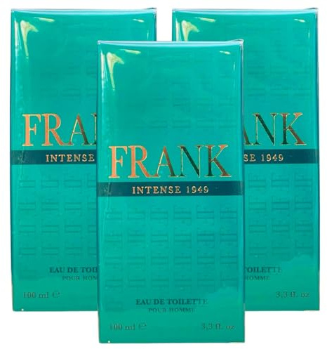 Eau De Toilette FRANK INTENSE 1949 Pour Homme, Fragranza Maschile Speziata e Legnosa 100ml (3 Unità)