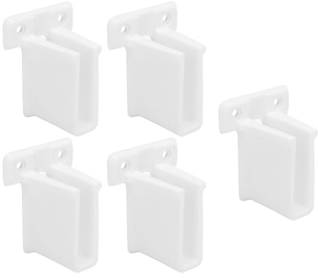 FTVOGUE Support d'extrémité d'étagère Métallique, 10 Jeux de Supports ABS Robustes pour Placards, Armoires, Unités Murales avec Vis et Tubes 'expansion