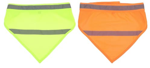 JOINPAYA Reflektierendes Hundehalstuch 2 Stück mit Wasserdichtem Material für Spaziergänge bei Nacht Sicherheitshundeschal für Kleine und Mittelgroße Hunde Zufällige Farbe