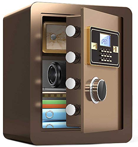 Safe-Electronic Password Safe, Legerad stålplåt, Dubbellarm, Stort utrymme, Micro Seam Anti-Drilling, Miljövänlig färg, Solid Lock Bolt/B / 45CM starkbox