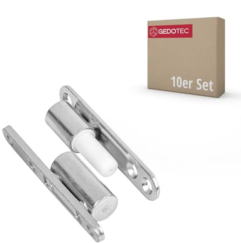 Gedotec Renovier-Bänder | Türscharnier mit wartungsfreier Gleitlagertechnik | Türbänder für Holz-Türstöcke | Aufschraub-Scharnier 2-teilig | zum Aufschrauben (verzinkt, 10 Stück)