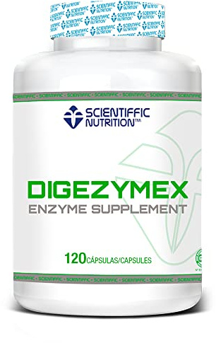 Scientiffic Nutrition - Digezymex, Enzimas Digestivas para Mejorar la Digestión y Reducir la Acidez - 120 Cápsulas Digezyme.