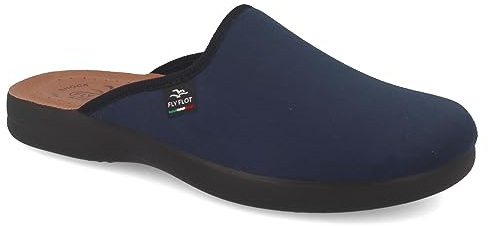Fly Flot | Classic Man, Pantofole Uomo Classiche, Ciabatta con Tomaia in Microfibra, Sottopiede imbottito in Pelle Antishock, Blu, 41