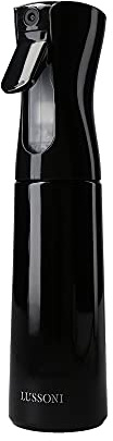 T4B Lussoni Spray Bottle Pulverizador de Peluquería, para Uso Profesional, Botella de Rociado, Negro, Plástico Duradero, Accesorio de Peluquería, Recargable 300 ml