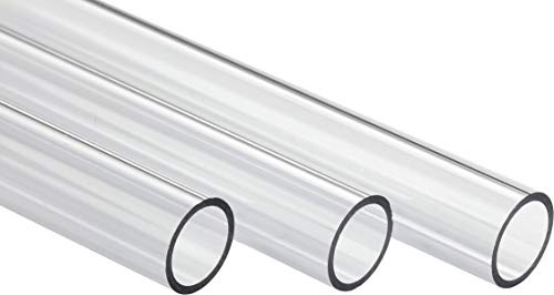 Corsair Hydro X Series, XT Hardline 12 mm Tubing, Straight-Line Tubing, Crystal-Clear PMMA, Resilient Construction for Custom Cooling, Easy to Cut Clear