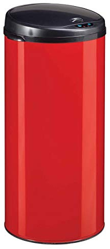 Poubelle à Ouverture Automatique, 45 L, Rouge Securite