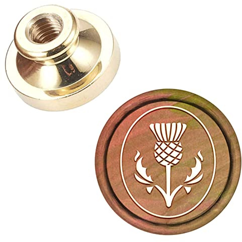 CRASPIRE Wax Seal Stempelkopf Distel Abnehmbare Versiegelung Messing Stempelkopf Für Kreative Geschenkumschläge Einladungskarten Dekoration