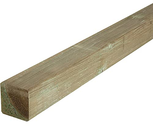 Forest Style Pfosten quadratisch 7 x 7 cm für Zaun – Holz Kiefer, autoklaviert 3 – Höhe 180 cm