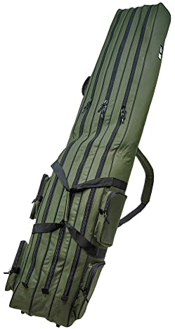 Zite Fishing Angeltasche Rutentasche 190 cm | Rod-Case Angelfutteral, Wasserabweisendes Rutenfutteral, 3 Fächer Rutenrucksack für Angelruten Angel Tasche Angeltaschen Angelrute Tasche Angelrutentasche