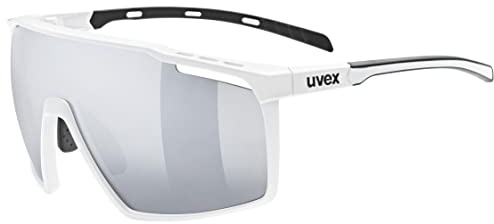 uvex mtn perform - Sportbrille für Damen und Herren - beschlagfrei - druckfreier Sitz & perfekter Halt - white matt/silver - one size