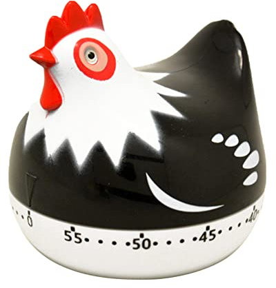 tuli Kitchen Timer Wind Up - Chicken Pattern Manual Timer | Loud Alarm Countdown Timer for Kids Learning, for Cooking, Baking, with 60 Minutes Setting