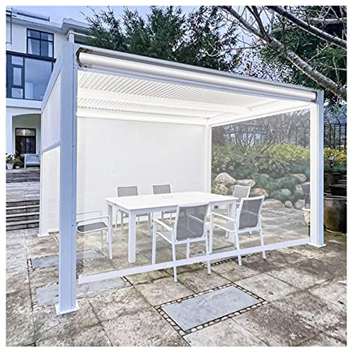 ZXCVBNAS Transparent Wasserdichter Rollo,Transparente Vinyl-Rollläden,Rollos PVC Wasserdichter Rollo Transparent,Für Terrassen, Pavillons, Terrassen, Windschutz, Außenbere,140x180cm/55.1x70.8in