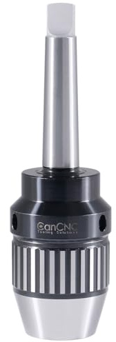 CanCNC Tooling Solutions 1/16-1/2 Zoll MT2 Präzisions-Schnellspannbohrfutter, Schwerlast mit integriertem Schaft, Titanbacken, 0537-1202