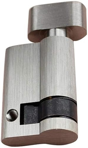 Cerradura de cilindro euro con giro de pulgar, Cilindro de cerradura Cerradura de puerta estándar de 45 mm Cerradura de medio cilindro Empuje Apertura única con cerradura de perilla Cerradura de barri
