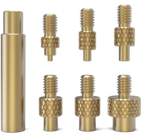 BCZAMD for Voro2.4 3D Drucker Heat Insert Messing Mutter Kits M2/2.5 M3 M4 M5 M6 M8 Eisen Tipps Gewinde eingebettet Kits Heat Insertion Tool für DIY Projekt drucken Nicht enthalte Lötkolben fyset