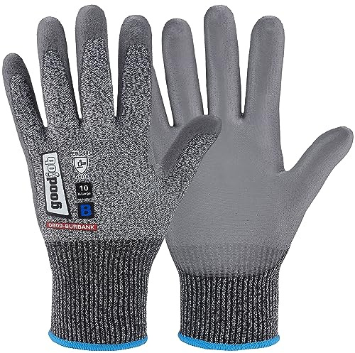 kela 1 paio di guanti antitaglio gj-BURBANK | Made in Germany | Guanti da lavoro Level B CAT 2 EN 388 | maglia fine senza cuciture | giardinaggio protezione lavoro costruzione (1 paio, 10 - XL)