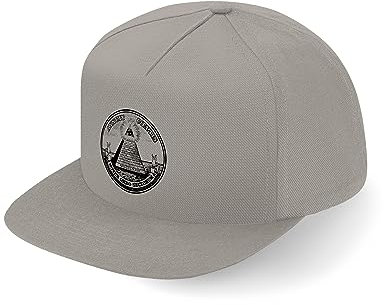 Lauthings New World of The Age Illuminati i latin fullcap konst platt skärm snapback-keps, Grå, one size