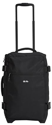 Ela Mo Reisetasche mit Rollen - Reisen mit Leichtigkeit - 42 Liter - Stilvolle Damen Rolltasche - Leicht, handlich, nachhaltig (Black)