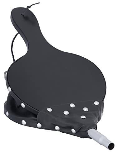 Cyrank Soufflet De Cheminée, Grande Buse en Fonte De Souffleur d'air en Bois De 16,9 X 7,7 Pouces pour Le Camping en Plein Air, Barbecue, Pompe à Soufflet à Main, Outils De Feu De Barbecue