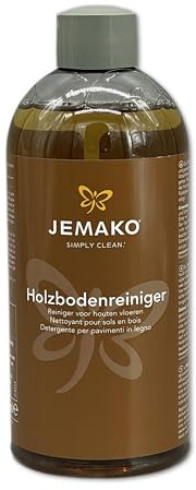 Jemako Holzbodenreiniger 500 ml – Parkettreiniger für geölte & gewachste Holzböden und Kork – natürlicher Holzreiniger mit Kiefern-Harz – schonende Reinigung für Parkett, Dielen & Holzfußböden