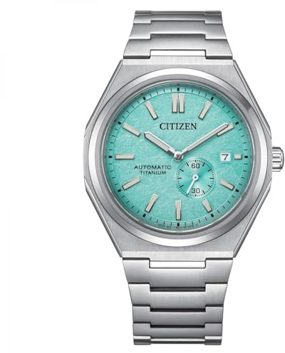 Citizen Automatic Super Titanium Men's Watch with Turquoise Background NJ0180-80M