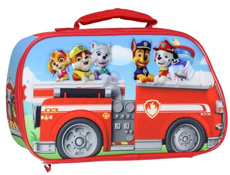 Bioworld Paw Patrol - Lonchera térmica para niños, diseño de Skye Chase Marshall Fire Engine Truck