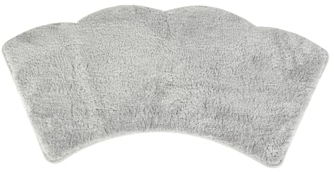 Rutschfeste Duschmatte – weiche, flauschige, gebogene Badematte für Eckdusche – saugfähige Mikrofaser – maschinenwaschbar – halbrundes Design