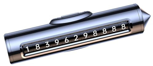 Qsvbeeqj Auto Temporäre Parkplatz Platte Sicherheit Hammer Auto Telefon Nummer Platte Auto Dashboard Telefon Nummer Platte Glas Breaker