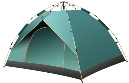 Tunnelzelte Automatisches, schnell zu öffnendes Außenzelt für 3–4 Personen, wasserdichtes Zelt, Camping, Familien-Außenzelt, leichtes, sofort aufbaubares Campingzelt(Green2-3Person)