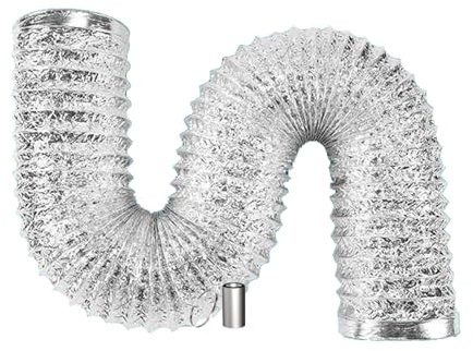 Lüftungsschlauch Flexibel Ventilationsrohr Abluftschlauch aus Aluminium Hitzebeständiger Schlauch Leicht Anzubringen für Industrieanwendungen, Lüftungssysteme, Küchenabzug(2m,250mm)