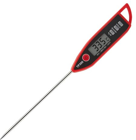 Cooking Thermometer with Long Probe,Instant Read Meat Thermometers,Waterproof Thermometer for Cooking,Meat Thermometer Probe for Grill,Air Fryers,Meat,BBQ