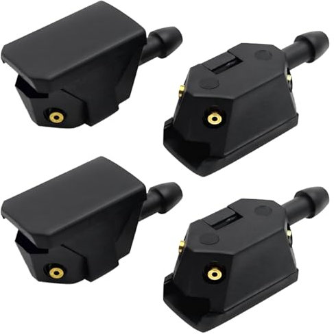 COYUN 4 Piezas Ugelli Lavavetri Parabrezza, Ugelli Lavavetri 4 Fori Adatti, Ugello Lavavetri Universale, Ugelli Spruzzatori Tergicristallo, Per Bracci Tergicristalli Da 8 mm 9 mm