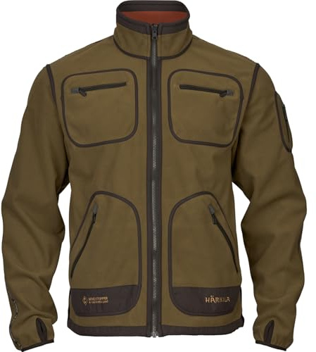 Härkila | Kamko Fleecejacke | Professionelle Jagd Kleidung & Jagd Zubehör | Skandinavische Qualität Made to Last | Farbe: Dark Olive/Arabian Spice, M