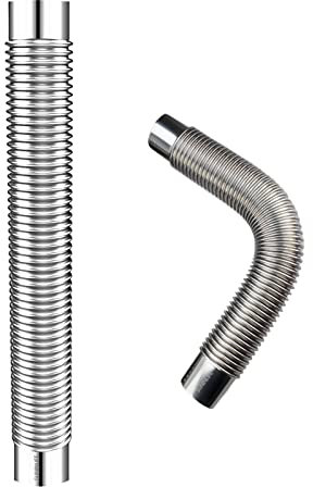 VDLLQYN, Escape de Humos Flexible Tubo de Humos Corrugado for Estufa Estufa de leña Escape de Chimenea for Estufa,Tubo Corrugado para Chimenea(50cm)