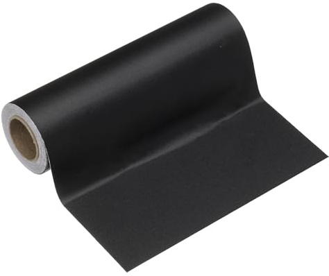 sourcing map Wood Grain Wallpaper Border 15cm x 5 Meters PVC Self-Adhesive Textured Frame Sticker Waterproof Wall Decorative Wallpaper for Floor Door Table Cabinets Desk, Matte Black