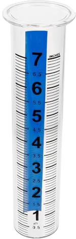 DOITOOL Pluviomètre pour Pelouse Tube de Mesure de Pluie Transparent Jauge Eau pour Jardin Extérieur