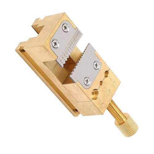 TOP-MAX klockreparation skruvstäd klämma, professionell klockreparation platt bänk mässing universal skruvstäd klämma för smycken, skulpturer, klockor