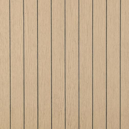Anttyscar Peel and Stick Wallpaper Brown Wood Slat Self Adhesive Wallpaper Natural Wood Effect Textured 3mm Thick Removable Panel Wall Paper for Kitchen Bedroom Office Decorative 300x40cm