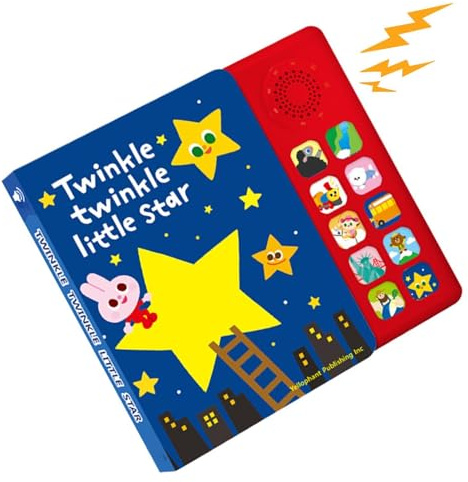 Libro di apprendimento musicale: canzoni con suono in inglese per bambini, libro di canzoni con suono per bambini, rima interattiva, 10 canzoni, adatto per l'apprendimento prescolare, ma