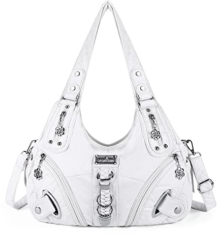Angel Kiss Hobo börsen und Handtaschen für Damen Satchel Handtasche Frauen börsen GroÃŸ Täglich Schultertasche, Weiá (weiÃŸ), Large