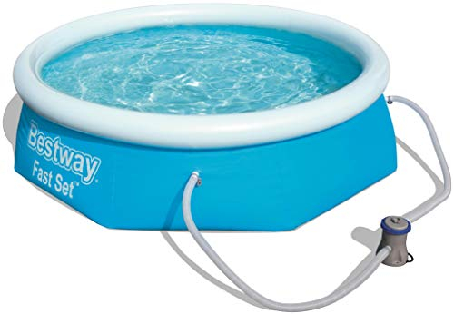 Fast Set Pool Set rund, mit Kartuschenfilterpumpe, 244x66 cm, blau
