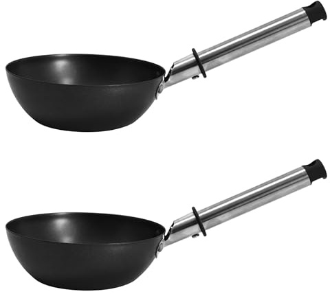 Syntrox Germany 2 Wok-Pfännchen Schüssel Pfanne Wokpfanne Zubehörteil/Erweiterung für Raclette RAC-1200W Basel und RAC-1200W Liestal
