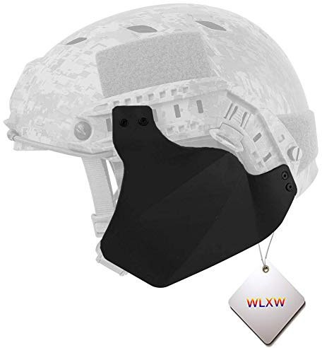 WLXW Taktische Airsoft Military Paintball Helm Seitliche Ohrabdeckungen für schnelle Helme mit Seitenschienen für Gehörschutz, Outdoor Jagd Kopfschutz Ausrüstung Helm Zubehör, Schwarz