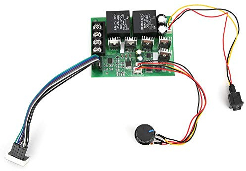 DC Motor Drehzahlregler, 10V-55V Bürstenmotor PWM Vorwärts Rückwärts Drehschalter Regler