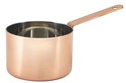 Genware Mini Copper Saucepan 9 x 6.3cm - Pack of 6