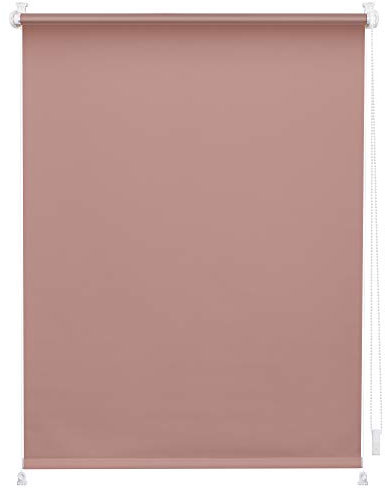 Lichtblick Verdunklungsrollo ohne Bohren, Klemmfix, Thermorollo, Hitzeschutz, Sichtschutz, Wandmontage, Deckenmontage, Rollo für Fenster und Türen Altrosa,45 cm x 150 cm (B x L)