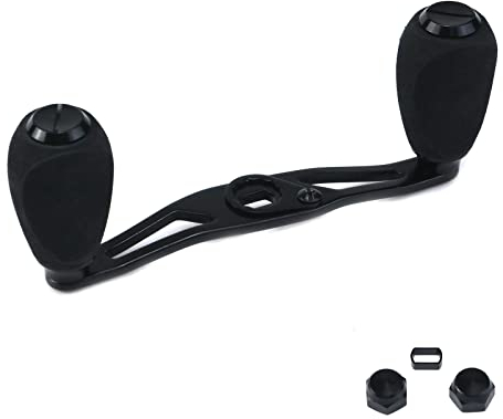 Mewutal Angelrolle Griff Angeln Baitcasting Reel Ersatzteile mit EVA-Knauf und Mutter (schwarz)