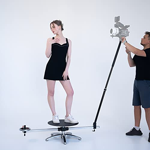DF DIGITALFOTO 360 Photo Booth Spinner, Professioneller Manueller Fotografie Drehteller für Filmemacher/Videografen, Erzeugt Auffällige Effekte/Bullet Time/Slow Motion, V360 PRO